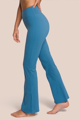 Pantalon flare taille haute Shania - Bleu