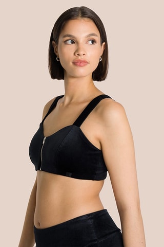 Brassière en velours Eden - Noir