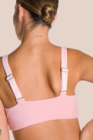 Brassière en velours Eden - Rose poudré