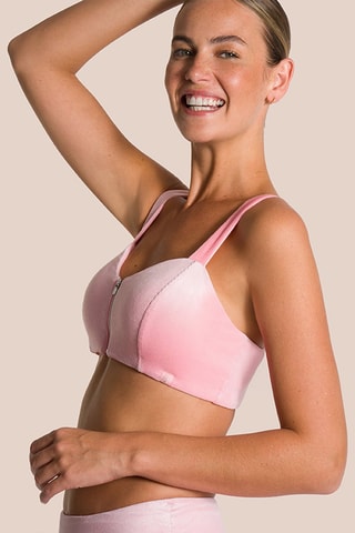 Brassière en velours Eden - Rose poudré