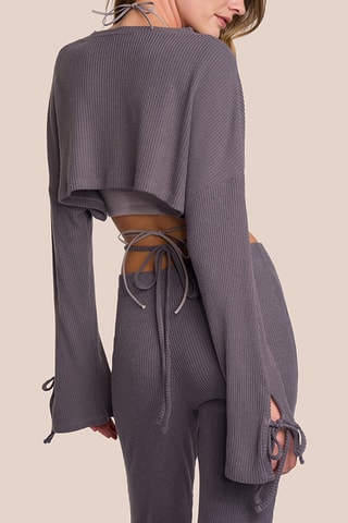 Crop top Mary Shrug - Gris