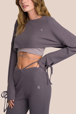 Crop top Mary Shrug - Gris