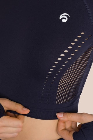 Crop top de yoga Beauty - Bleu marine