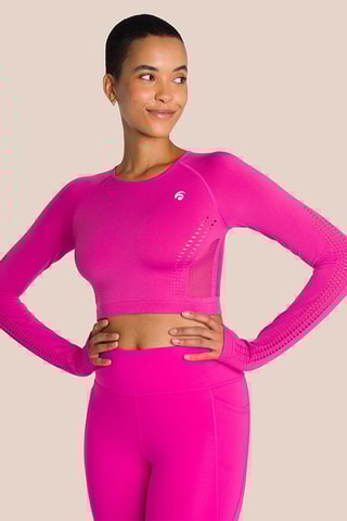 Crop top de yoga Beauty - Fuchsia