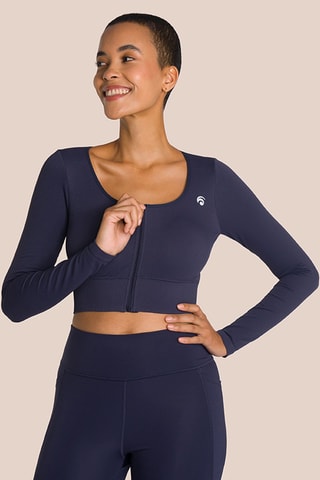 Sweat court de yoga Nami - Bleu marine