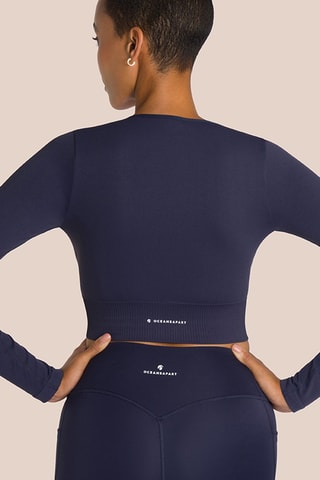 Sweat court de yoga Nami - Bleu marine