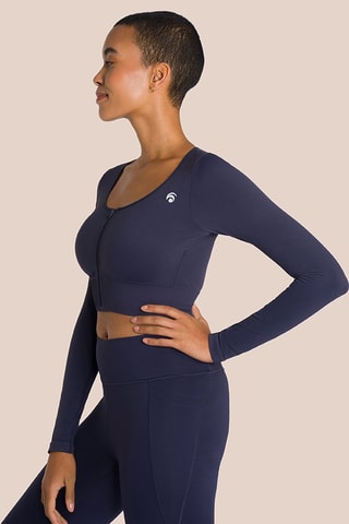 Sweat court de yoga Nami - Bleu marine