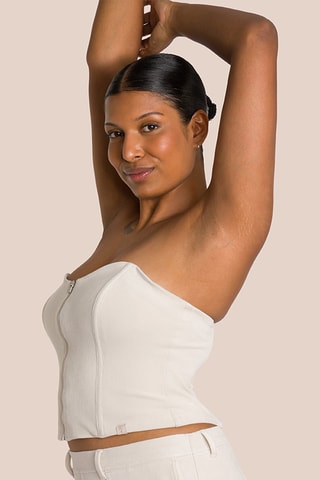 Crop top bustier Eden - Ecru