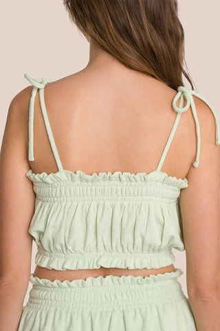 Crop top en coton biologique Willow - Vert clair