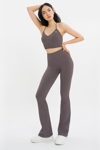 Legging flare de yoga Maya - Taupe