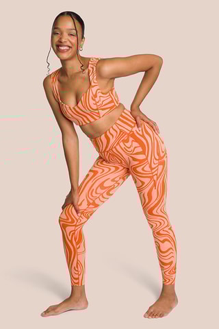 Legging de sport taille haute Shania - Pêche