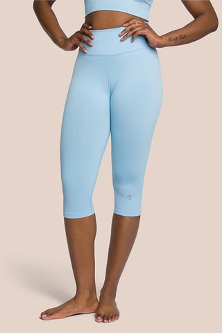 Legging de yoga taille haute Maya Capri - Bleu clair