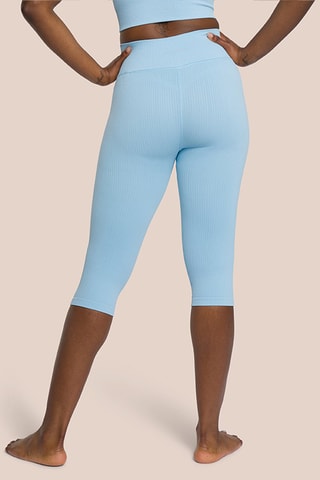 Legging de yoga taille haute Maya Capri - Bleu clair