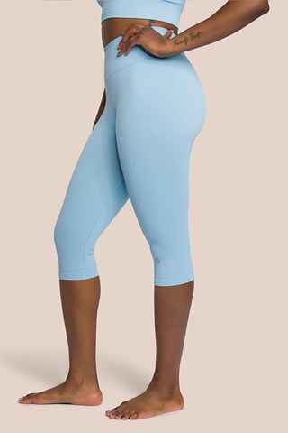 Legging de yoga taille haute Maya Capri - Bleu clair
