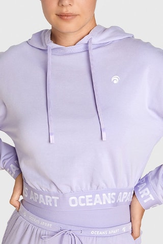 Sweat de yoga à capuche en coton biologique Beauty - Violet