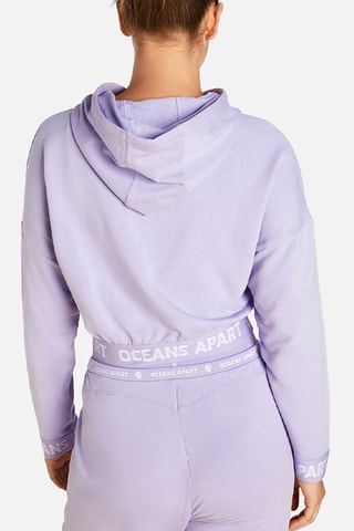 Sweat de yoga à capuche en coton biologique Beauty - Violet