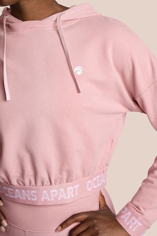 Sweat de yoga à capuche en coton biologique Beauty - Rose