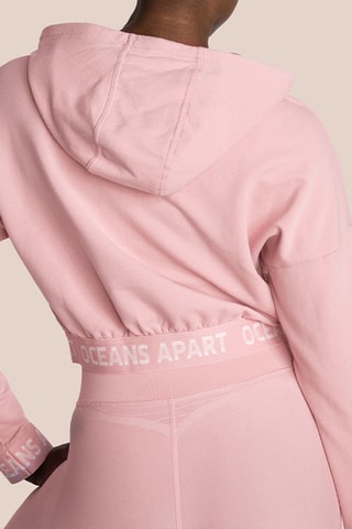 Sweat de yoga à capuche en coton biologique Beauty - Rose