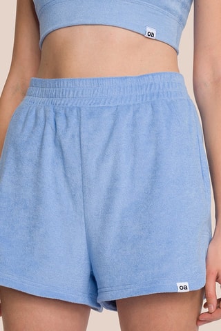 Short taille haute Beauty Frottee - Ciel chiné