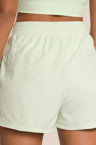 Short taille haute Beauty Frottee - Vert d’eau
