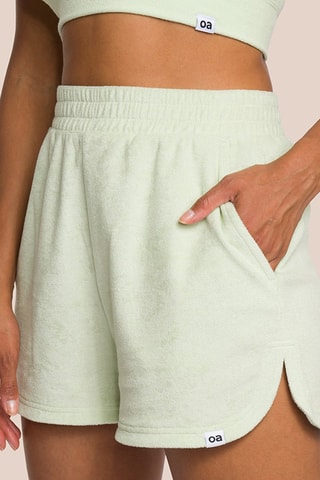 Short taille haute Beauty Frottee - Vert d’eau