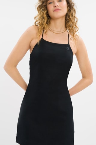 Robe patineuse en lin Lily - Noir 