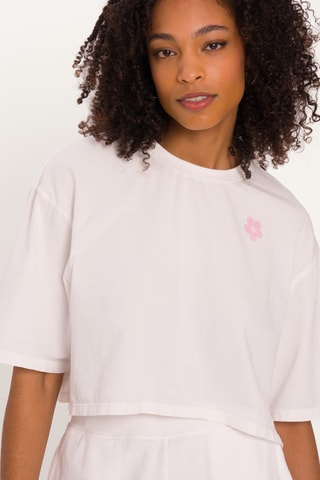 T-shirt cropped Lola - Rose clair