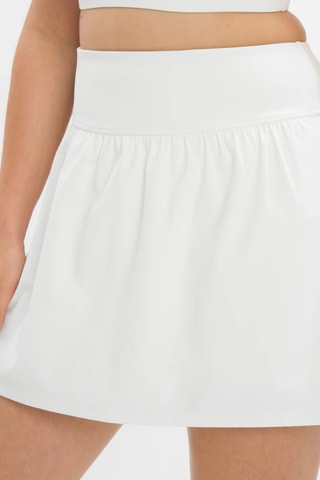 Jupe droite taille haute Marina - Blanc