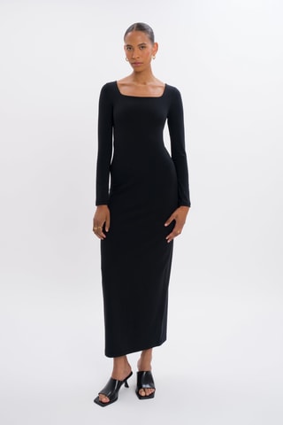 Robe longue droite Sydney - Noir