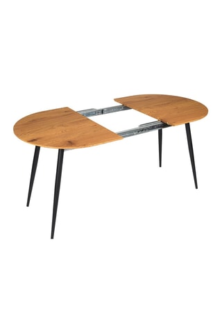 Mesa extensível Imitação madeira e preto