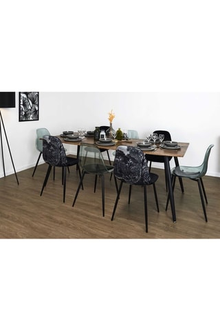 Mesa extensível Forest First Imitação de madeira e preto
