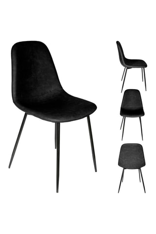 4 cadeiras Amber - Preto