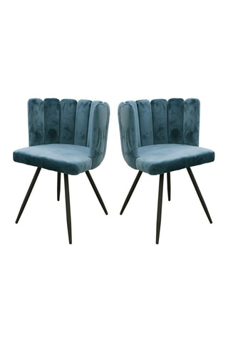 2 cadeiras Azul pato e preto