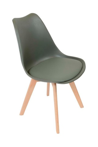 4 cadeiras Scandinave - Caqui e imitação de madeira