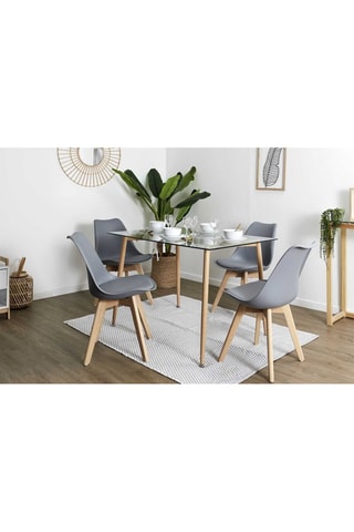 4 cadeiras Scandinave - Cinzento