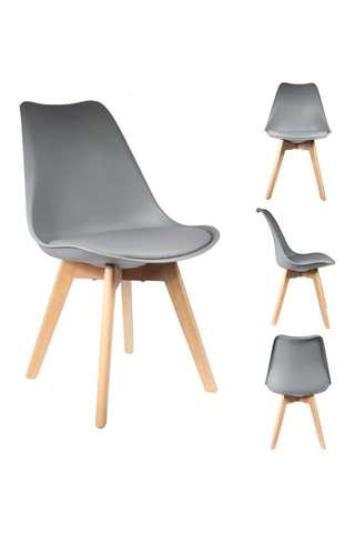 4 cadeiras Scandinave - Cinzento