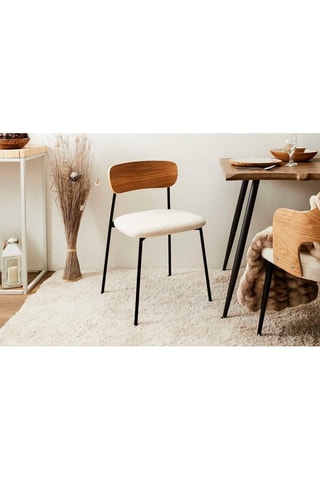 4 cadeiras Loki Hygge - 
Natural e creme