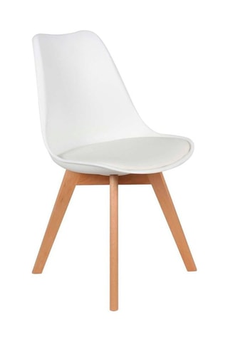 4 cadeiras Scandinave - Branco e natural