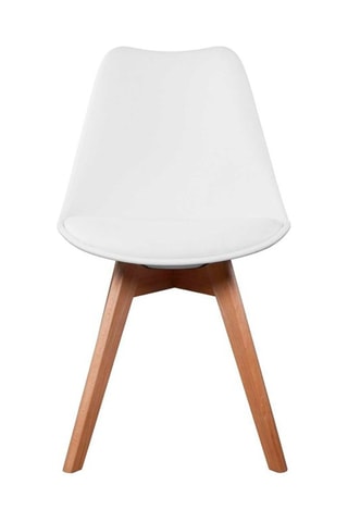 4 cadeiras Scandinave - Branco e natural