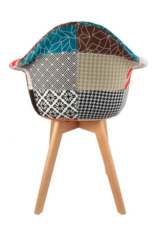 2 cadeirões Scandinave Patchwork Multicor