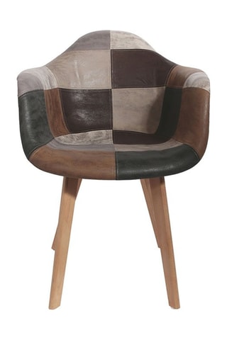 2 cadeirões Scandinave Patchwork Cinzento e cru