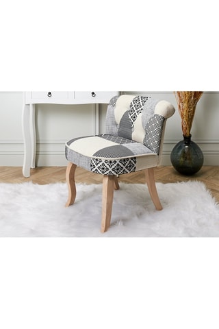 Cadeirão Patchwork Eleonor Preto e branco