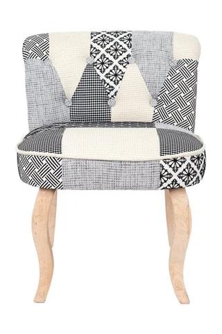 Cadeirão Patchwork Eleonor Preto e branco