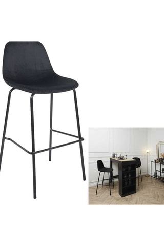 2 cadeiras de bar Giulia 
Preto