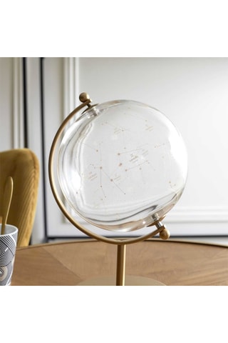 Globo Branco e dourado - 16 x 24 x 16 cm