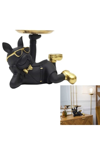 Esvazia-bolsos de aço inoxidável - Preto e dourado