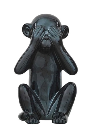 Estátua macaco 28 cm - Preto