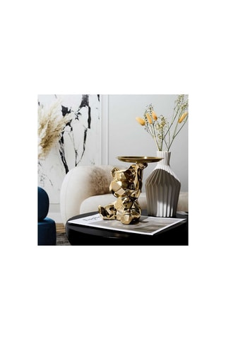 Vazia-bolsos em dolomite – 14,5 x 12 x 18 cm - Dourado