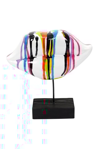 Escultura Boca Multicor - 20 cm