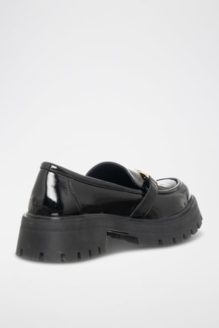 Mocassins envernizados de salto - Preto